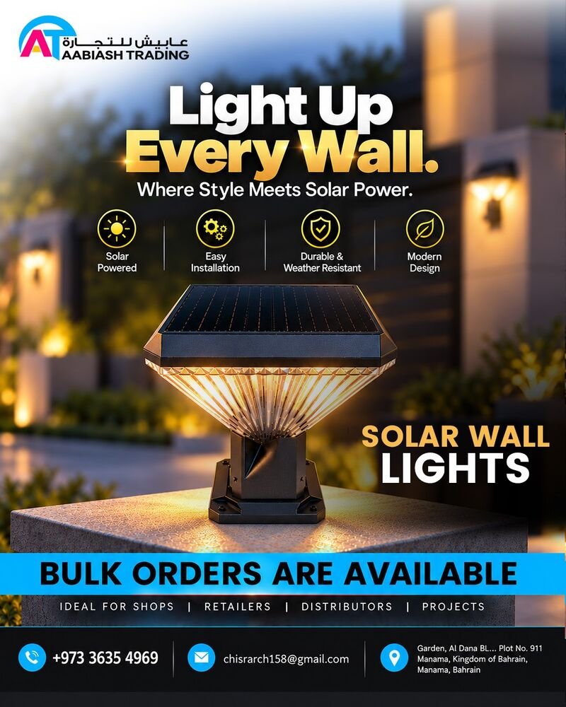 Diamond Solar Pillar Wall Light