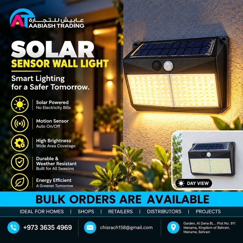 Motion Sensor Solar Wall Light